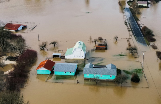 Flood farmland